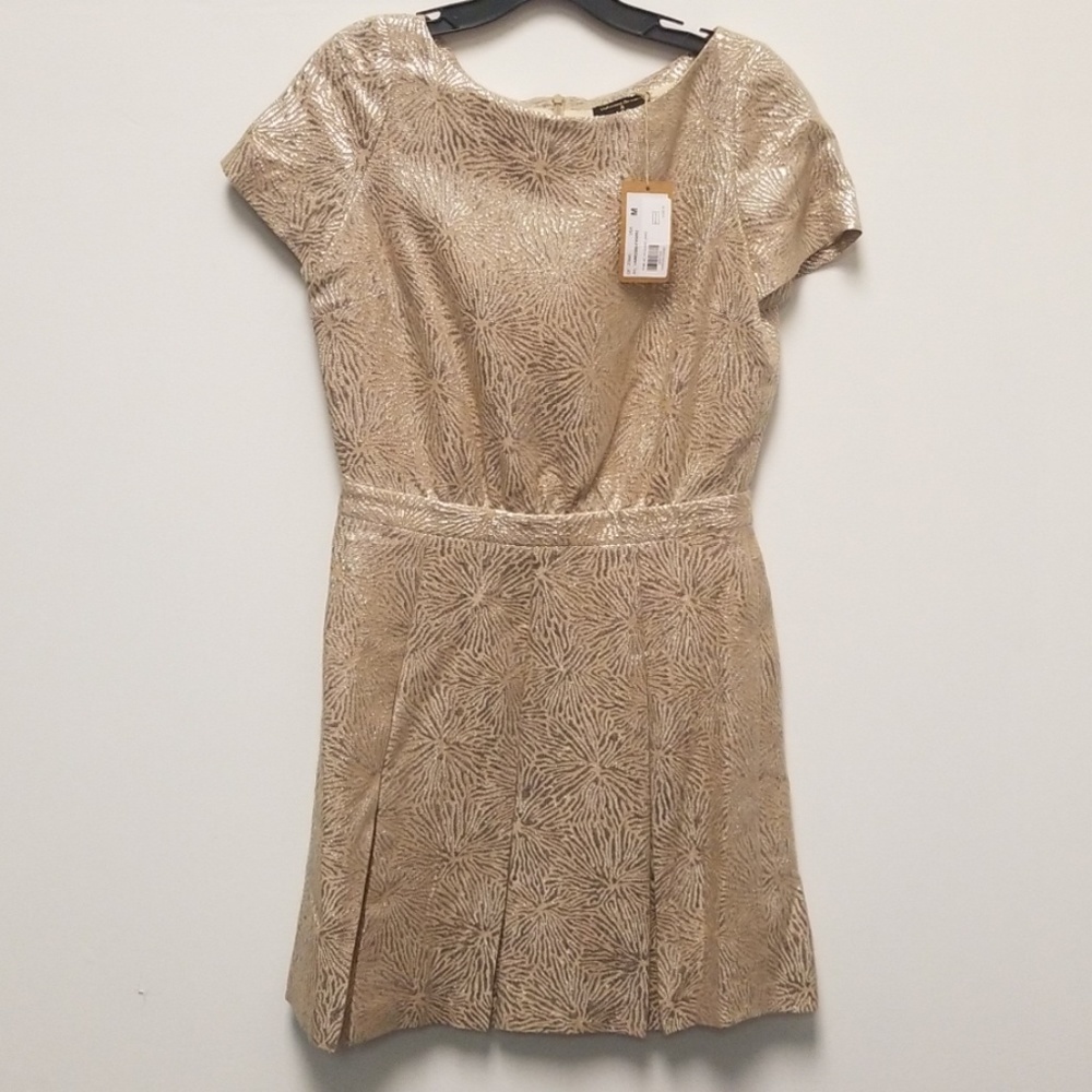 Vanessa Seward Tan/Silver Dress